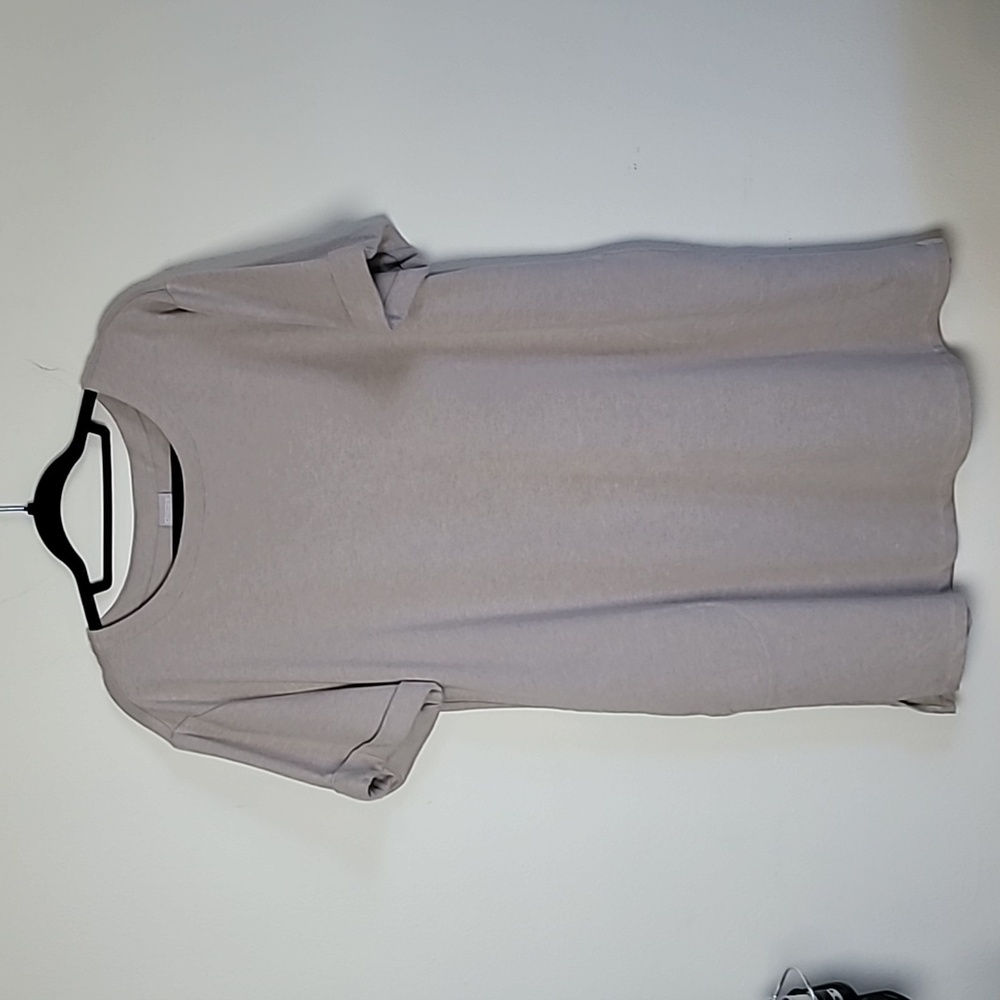 Chicos Shirt Dress Short Sleeve Pockets Knit Comfy Casual Capsule Model